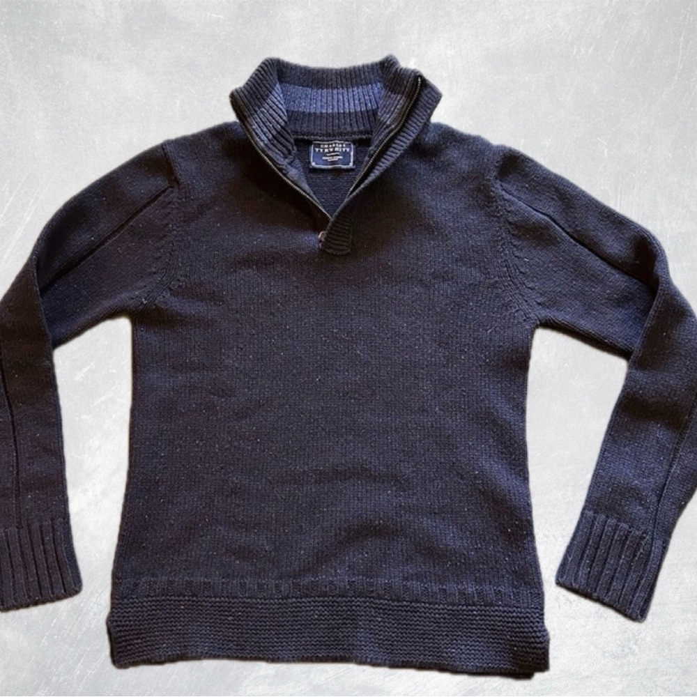 Charles Tyrwhitt Mens Wool Sweater Quarter Zip Size Medium